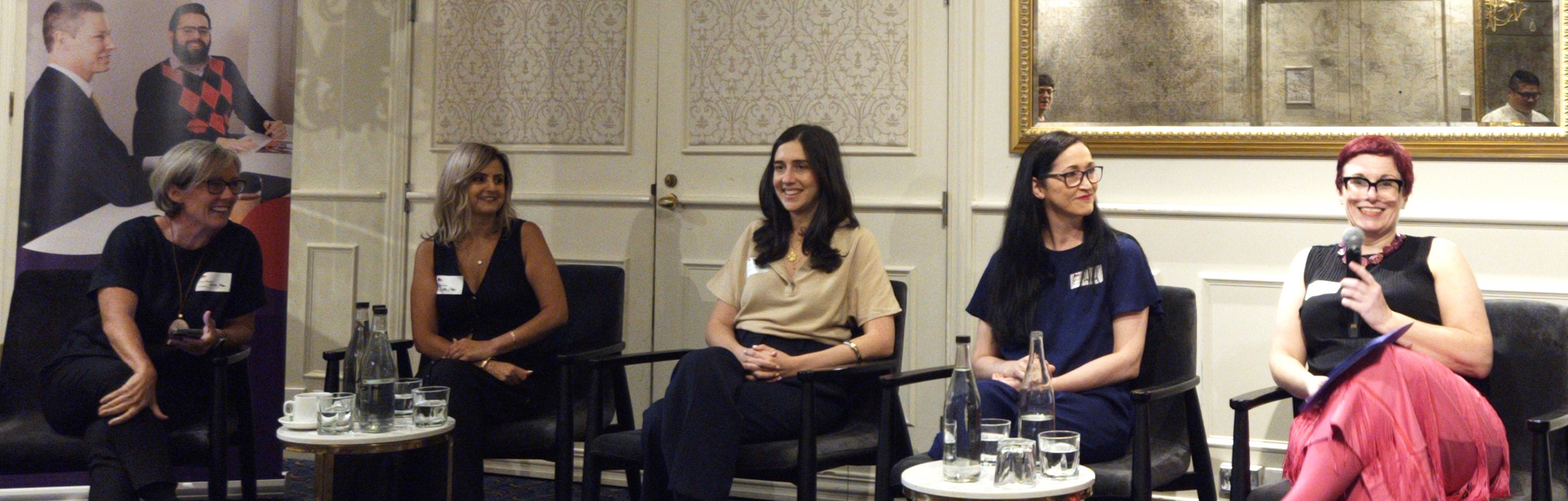 Left to Right: Fiona Pereira, Marriott International, Sophie Saba, CSL, Amanda Belz,  McDonald’s Australia, Ellie Knight, The Salvation Army and Nerida Sleaman, Australian Disability Network.